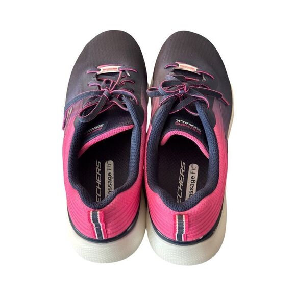 SKETCHERS GO WALK MASSAGE FIT NAVY AND PINK. - Picture 2 of 11